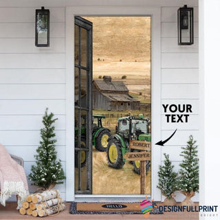 Tractor Farmer Personalized Door Cover HG Gift For Farmer