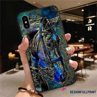 Gift For Horse Lover Royal Blue Horse Phone Case LN