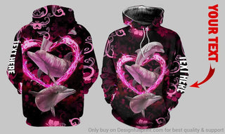 Personalized New Pink Dolphin Lover US Unisex Size Hoodie