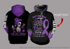 Skull Gift Fibromyalgia Awareness Skull Girl Personalized US Unisex Size Hoodie LN