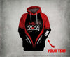 Red Hello 2021 New Year Personalized Unisex Hoodie HG