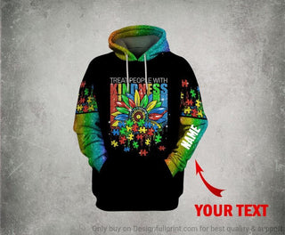Pride Gift For LGBT Treat People Kindness LGBT Pride Hoodie Autism Awareness Hoodie Personalized Unisex Hoodie HG Autism Gift