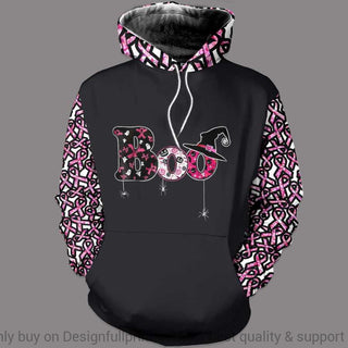 Boo Breast Cancer Hoodie US Unisex Size Hoodie