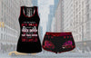 Gift For Trucker Red My Man My Truck Driver Is My World Trucker Wife Tank and Shorts Set