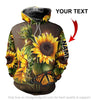Gift For Butterfly Lover Gift For Hippie Sunflower Butterfly Personalized Unisex Hoodie