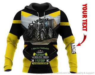 Black Agrimotor Im A Farmer Personalized Unisex Hoodie HG Gift For Farmer