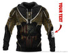 Skull Gift Gift For Army Army Skull Bat Wings Personalized Unisex Hoodie HG