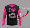 I Love Social Distancing Personalized Social Distance Sweater Unisex US Size HG