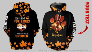 Gift For Mom Gift For Dog Mom New Personalized Dog Mom A Bond That Cant Be Broken Fall Maple Leaves US Unisex Size Hoodie