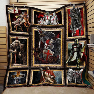 Gift For Viking Lover Knight Templar Warrior God Sherpa Blanket HG