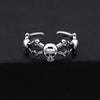 Adjustable Silver Color Skull Ring - designfullprint