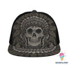 Skull Gift Gift For Trucker Gift For Native American Skull Native American Trucker Hat HG