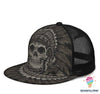 Skull Gift Gift For Trucker Gift For Native American Skull Native American Trucker Hat HG
