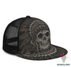 Skull Gift Gift For Trucker Gift For Native American Skull Native American Trucker Hat HG
