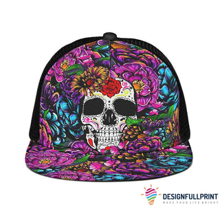 Skull Gift Gift For Trucker Skull And Mandala Party Trucker Hat HG