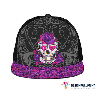 Skull Gift Gift For Trucker Sugar Skull Art Trucker Hat HG