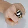 Smooth Polished Stainless Steel Skull Ring