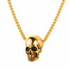 Skull Head Stainless Steel Gothic Biker Necklace - designfullprint