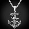 Punk Pirate Anchor With Skull Necklace