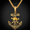 Punk Pirate Anchor With Skull Necklace