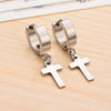 Cross Stainless Steel Dropping Earrings
