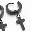 Cross Stainless Steel Dropping Earrings