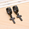 Cross Stainless Steel Dropping Earrings