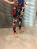 Skull & Flower Black Leggings Plus Size - designfullprint