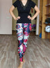 Skull & Flower Black Leggings Plus Size - designfullprint