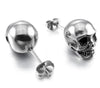 Cool Unisex Skull Silver Like Stud Earrings