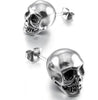 Cool Unisex Skull Silver Like Stud Earrings
