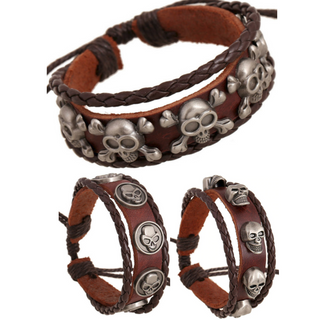 Punk Fashion 3 Layers Skull Bracelet