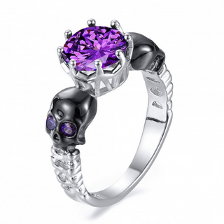 Trendy Purple CZ Crystal Ring