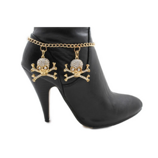Two Skulls Anklet Shoe Charm