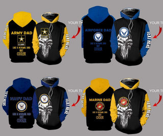 Gift For Dad Armed Force Dads Personalized Unisex Size Hoodie