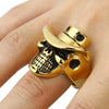 Country Rock Skull Hat Stainless Steel Ring