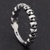 Vintage CZ Evil Skull Silver Rings
