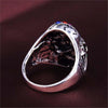 Vintage Red Eye Antique Skull Ring