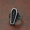 Dead Man Coffin Skull Ring