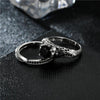 Vintage Skull Black Zircon Engagement Ring