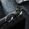 Vintage Skull Black Zircon Engagement Ring