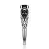 Vintage Skull Black Zircon Engagement Ring