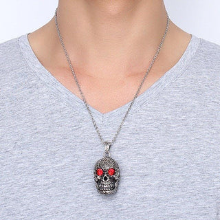 Stainless Steel Gothic Skull Necklace - designfullprint