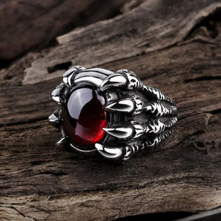 Stainless Steel Punk Claw Finger Skull Ring