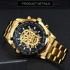 Men Skull Stainless Steel Auto Mechanical Wrist Watch