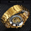 Men Skull Stainless Steel Auto Mechanical Wrist Watch