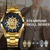 Men Skull Stainless Steel Auto Mechanical Wrist Watch