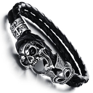 Punk Skull Braid Bracelet
