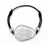 Hollow Flower Skull Crystal Charm Bracelet
