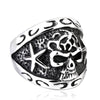 Titanium Steel Punk Skull Ring